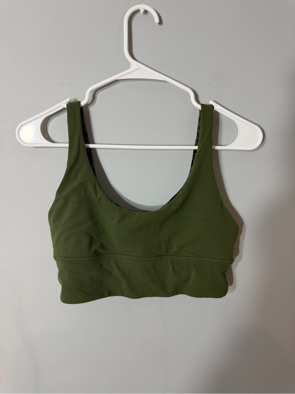 Lululemon reversible align Olive Green Scoop Neck Sports Bra